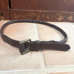 LINEA PELLE brown leather mini belt